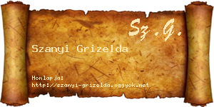 Szanyi Grizelda névjegykártya